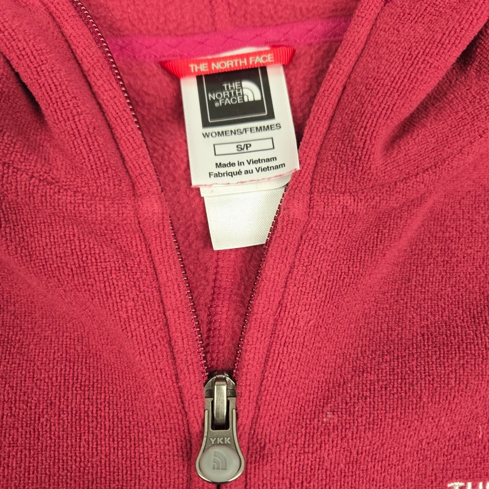 The North Face Womens S Small Full Zip Fleece Jacket Red - Picture 4 of 5